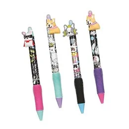Stylo bille effaçable et rétractable Lovely Dog Colorino Modèle aléatoire