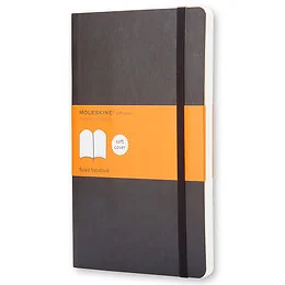 Carnet 192 p. ligné noir souple 13x21 cm Moleskine 