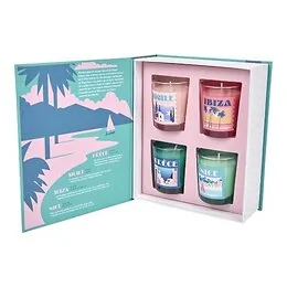 Coffret 4 Bougies parfumées Voyage