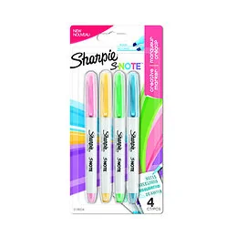 Lot de 4 marqueurs créatifs couleur Sharpie S-Note