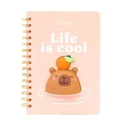 Cahier A5 3D Squishy Capybara La vie est cool Mr Wonderful