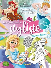 Disney Princesses - Je colorie mes amies - Mon grand carnet de styliste - Moments détente - avec stickers