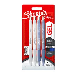Lot de 4 Stylos gel Pointe moyenne Sharpie S-Gel
