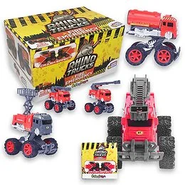 Funny Box Rhino Truck Fire Emergency avec 2 véhicules Sbabam