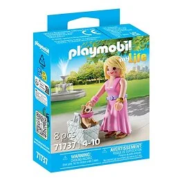 Playmobil 71737 Dame avec Chihuahua et panier