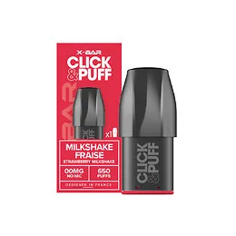 Pod Click and Puff X-Bar Milkshake fraise