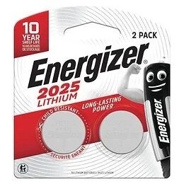 2 piles CR2025 lithium Energizer 