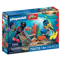 Playmobil 72078 Policiers plongeurs et trésor