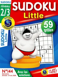 Magazine Sudoku little, numéro 144, du 26/08/2026