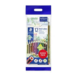 RDC Pack promo 12 crayons de couleurs 1 crayon graphite et une gomme Staedtler