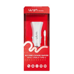 Allume cigare fast + cable type C vers type C Wyn