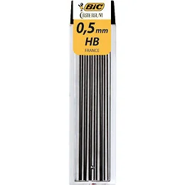 Etui de 12 mines 0,5 mm HB Bic Criterium
