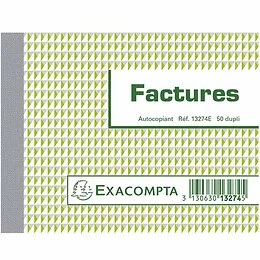 Manifold factures 50 feuillets 10 x 13 cm dupli Exacompta