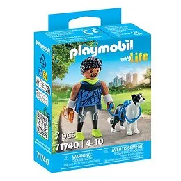 Playmobil 71740 Homme sportif avec Border Collie