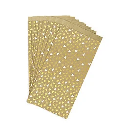 50 pochettes kraft Cœurs 16x30+5cm Clairefontaine