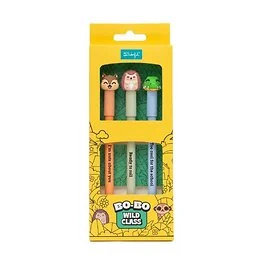 Coffret 3 stylos effaçables BoBo Écureuil,Hérisson, Croco Mr Wonderful