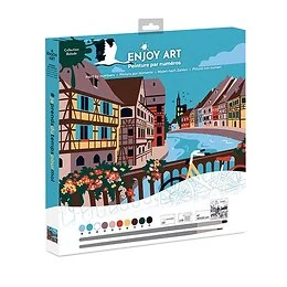Peinture par numéros Balade en Alsace 30x30cm - Enjoy Art