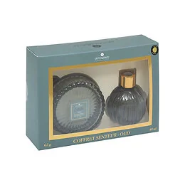 Coffret senteur Albie Bougie et Diffuseur - Bois de oud