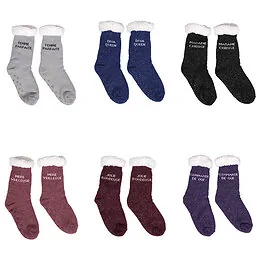 Chaussettes Sherpa à paillettes Modèle Aléatoire