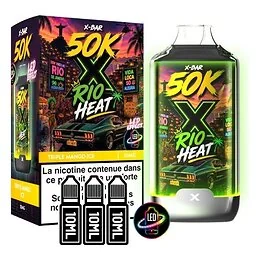 X-Bar 50K Kit Rio Heat Triple Mangue 10mg