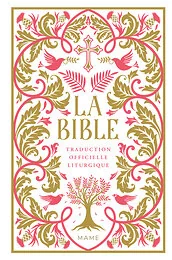 La Bible – reliée + jaspage claire - rouge corail