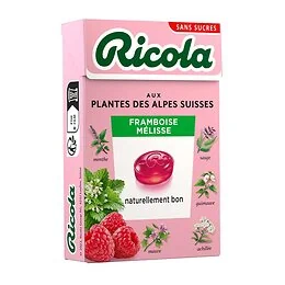 Bonbons à la stévia Framboise Mélisse sans sucre 50g Ricola