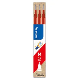 Lot 3 recharges stylo roller rouge moyen FriXion Pilot