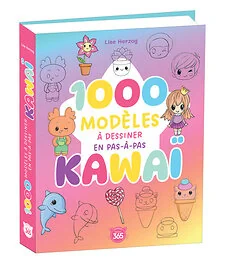1000 modèles ultra-simples à dessiner en pas à pas Kawai
