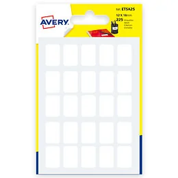 225 étiquettes blanches 12 x 18 mm Avery