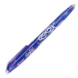 Stylo roller effaçable bleu pointe fine FriXion Pilot